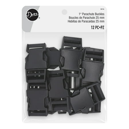 UPC: 0072879302431 | Dritz 1 Parachute Buckles Black 12 Pc