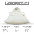 thumbnail image 4 of 400 Thread Count Organic Cotton Sateen Sheet Set – King, White, 4 of 5