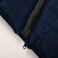 thumbnail image 4 of Men's Packable Down Alternative Jacket Hooded Lightweight Puffer Jacket for Travel Outdoor Hiking Navy Blue Size M, 4 of 7