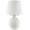 White Scalloped Shade, variant on Livabliss Stella Diminuta Traditional Accent Table Lamp, 23-inch, White with Brown Scalloped Shade