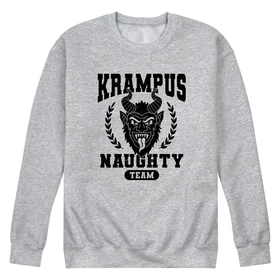 Instant Message - Krampus Naughty Team - Men's Long Sleeve Crew Fleece Sweatshirt