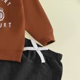 thumbnail image 5 of NOLDARES Infant Toddler Baby Boy Clothes 2pcs Long Sleeve Sweatshirt Tops T-Shirt Pocket Joggers Pants Cartoon Graphic Outfits Clothing Set(Brown,2-3 Y), 5 of 6