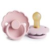 FRIGG Daisy Natural Rubber Pacifier 2-Pack, 0-6 months, Baby Pink/Soft Lilac