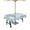 Blue, variant on Fsddascl Purple Gray Coral Coastal Outdoor Tablecloth - 54 Inch Round Dining Table Cover, Summer Beach Seaside Nautical Waterproof Outdoor Table Cloth with Umbrella Hole & Zipper for Picnic/Patio