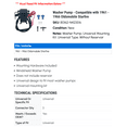 thumbnail image 2 of Washer Pump - Compatible with 1961 - 1966 Oldsmobile Starfire 1962 1963 1964 1965, 2 of 2