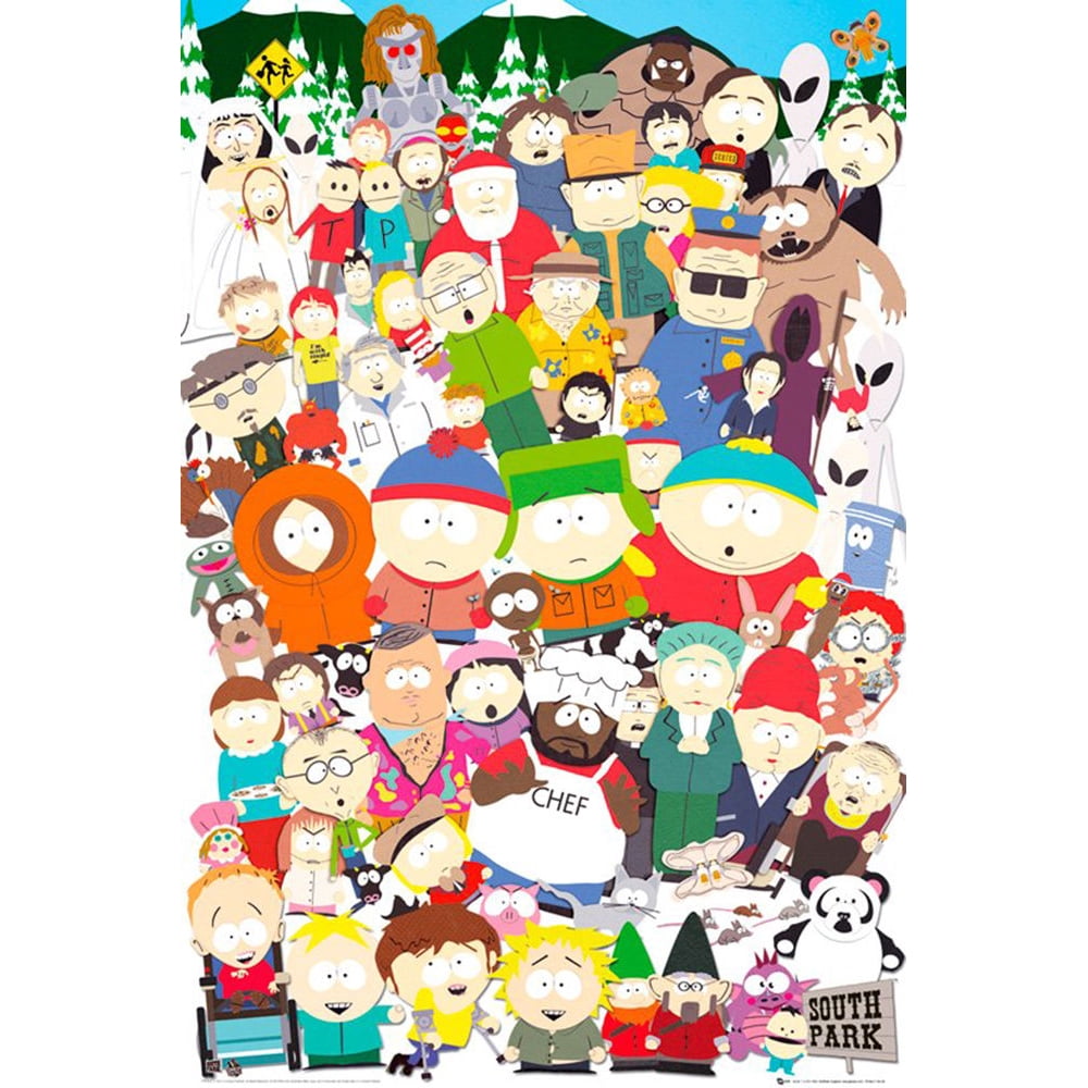 Poster Studio B South Park Cast 36x24" Wall Art P2435 Walmart