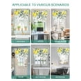 thumbnail image 5 of Summer Lemon Tie Up Curtains for Windows 45 Inch Length Balloon Curtains Kitchen Adjustable Balloon Window Shade Spring Floral Eucalyptus Leaves Botanical Tie Up Bathroom Curtain Window 52"x45", 5 of 6