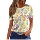thumbnail image 5 of Camiseta de Cuello Redondo de Impresión de Pascua Unisex de Manga Corta de Verano para las Mujeres, Estiramiento Suave, Camisetas de Manga Corta de Mujer Casual, 5 of 5