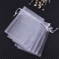 thumbnail image 5 of Pungan Organza Pouch 50 Drawstring Organza Gift Bags Jewellery and Candies for Wedding Shower Favors Mesh Gift Bag ( gray )(4.72"X3.54"X0.04"), 5 of 8