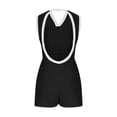 thumbnail image 6 of Women's Jumpsuit Color Blocking V-Neck Sleeveless Short Romper, Sporty Summer Casual Beach Outfit, 6 of 7