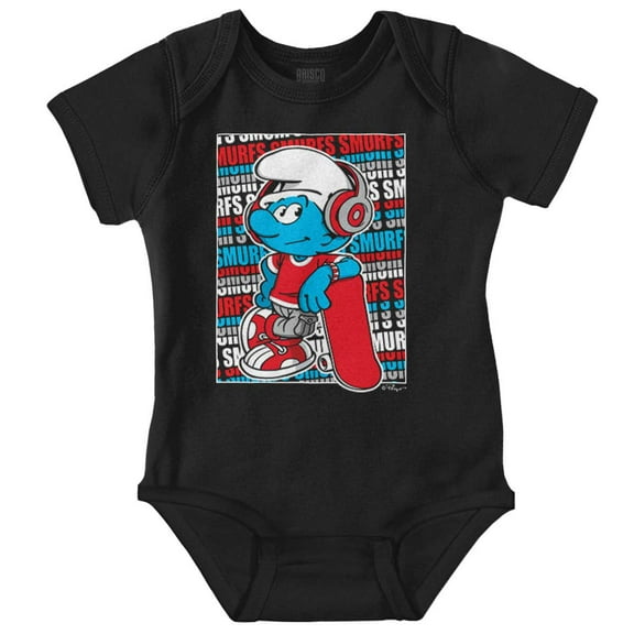 Urban Skateboard Streetwear Smurf Romper Boys or Girls Infant Baby Brisco Brands NB