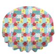 thumbnail image 2 of Pioneer Flower Floral Print Pattern Round Tablecloth 60"x60", Wrinkle Resistant Wipeable Table Cover for Kitchen Dining Room Picnic Patio and Party, 2 of 4