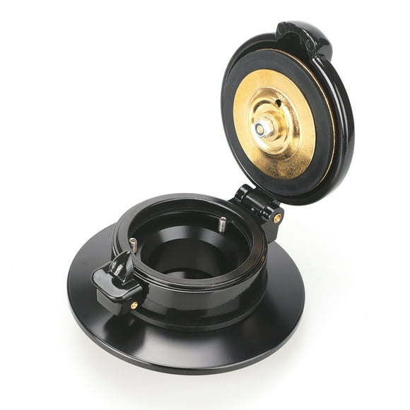 Vintage Motorcycle Clockwise Fuel Gas Oil Tank Cap Retrofit, Black Pop-up Gas Cap Replacement for