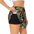 thumbnail image 5 of Rocae Tropical Flowers (2) for Women's Athletic Shorts Quick Dry Workout Hiking Shorts With Pockets for Running, Yoga, Gym, Sports Medium, 5 of 9