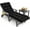 Black, variant on Outdoor Chaise Lounge Cushion with Ties, 74.4"x22" Patio Lounge Chair Cushion Replacement, Thick Cotton Filled Recliner Cushion for Poolside, Patio, Lawn & Garden, Dark Red (Cushion Only)