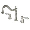 thumbnail image 1 of Kingston Brass KB1798WLLLS 8 in. to 16 in. Widespread Kitchen Faucet Less Sprayer, Satin Nickel, 1 of 1