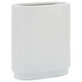 thumbnail image 1 of Sagebrook Home 16937-02 8 in. Ceramic Ridged Vase, White, 1 of 1