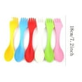 basics home camping dinnerware set dining utensils Soft Tip Silicone