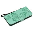 thumbnail image 5 of iPhone 6 Plus/ 6S Plus Wallet case, Allytech Pretty Retro Embossed Butterfly Flower Design PU Leather Book Style Wallet Flip Case Cover for Apple iPhone 6 Plus and iPhone 6S Plus, Green, 5 of 10