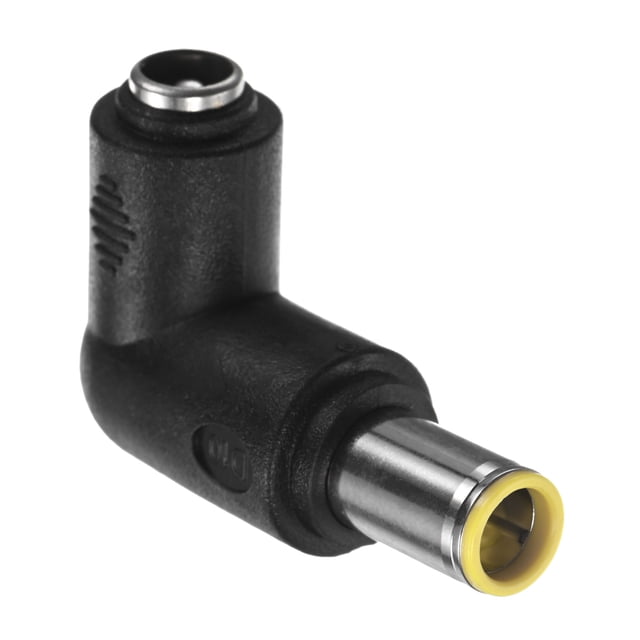 Adaptador de conectores DC Uxcell, macho DC 8mm a hembra DC 5.5mm x 2.1mm, acoplador de jack de cobre en ángulo de 90 grados