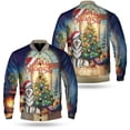 thumbnail image 3 of Merry Christmas Alaskan Malamute Santa Hat Xmas Tree Winter Holiday All Over Print 3D Baseball Jacket Alaska Mal Dog Lovers Gifts Bomber Jacket Softball - 01013, 3 of 6