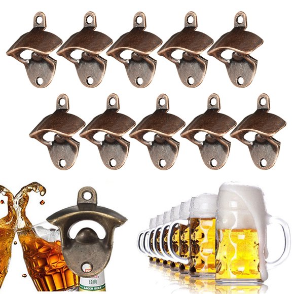 ODOMY Bottle Opener Wall Mounting Wall Bottle Opener Wall Mounted Opener Wall Bottle Opener With Mounting Screws For Bar, Kitchen, Apartment, Terrace, Restaurant