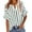 Army Green, variant on Women's Trendy Daily Striped Loose Comfy Blouse Tops Women's Fashion Short Sleeve V-Neck Casual Button Pocket Blouses Shirts