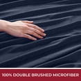 thumbnail image 5 of Mellanni Iconic Collection Ruffled Microfiber Bed Skirt 15" Drop, King, Navy Blue, 5 of 7