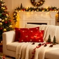 thumbnail image 4 of Gynky Christmas Tree Throw Pillow Covers Set of 2, 12"x20" Soft Fluffy Boho Pillowcases Home Decor Winter Holiday Cushion Cases for Sofa Couch Bedroom Living Room Xmas Decoration, Red, 4 of 7