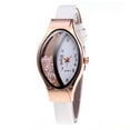 thumbnail image 1 of Elegant Semilunar Ellipse Dial Women's Watch with Sand Colored Strap for Delicate Wrist Fashion Accessory Timepiece, 1 of 1