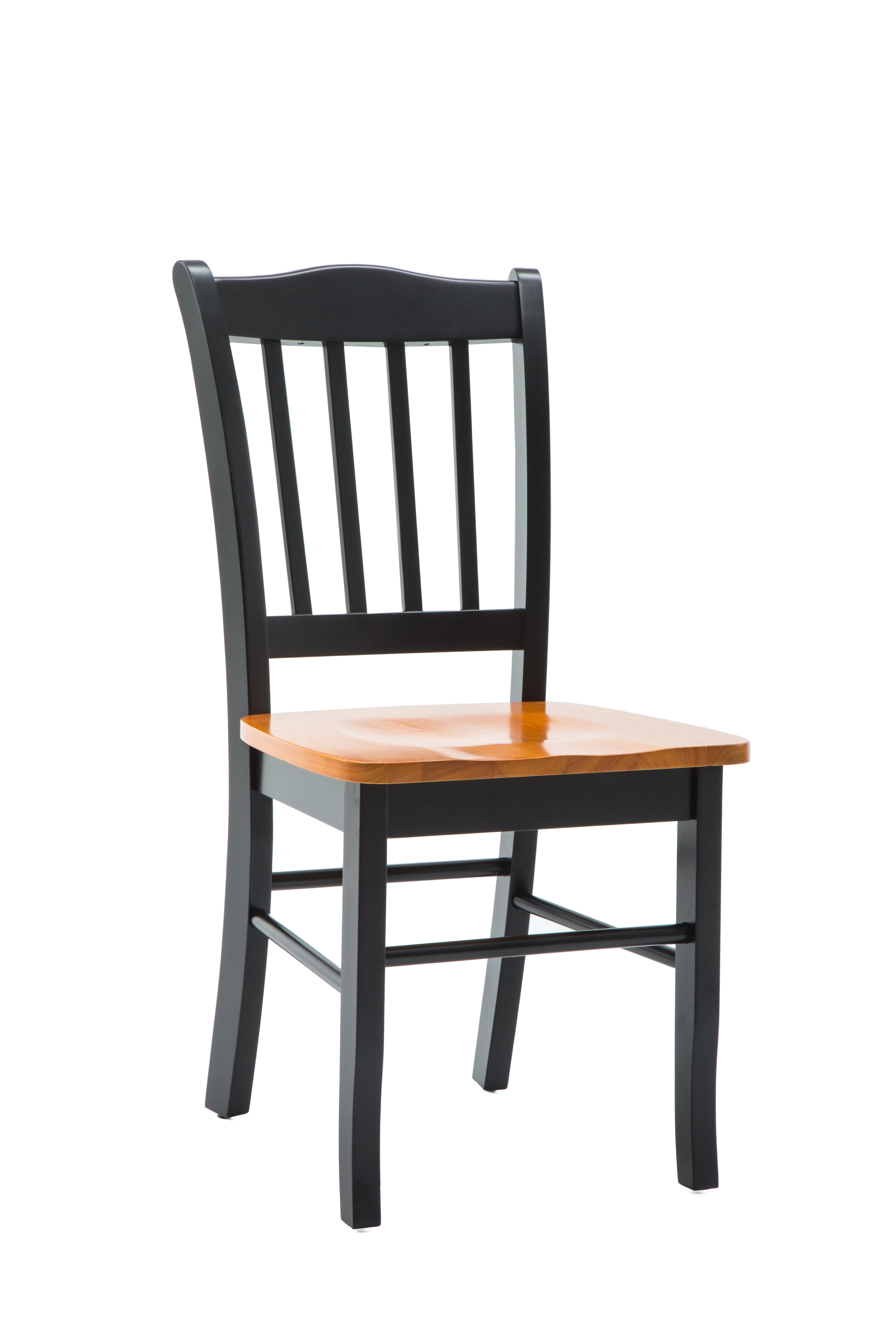 Boraam Wood Shaker Dining Chair, Black and Oak (Set of 2) photo 2