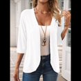 thumbnail image 4 of Cárdigan para Mujer, Cuartos, Color Liso, Informal, Chaqueta Corta, 2025 L, 4 of 9