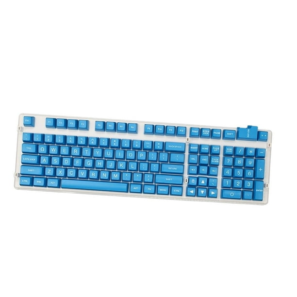 Tapas de teclas gruesas SA 108 para teclado mecánico CUTICAT Letras blancas azules