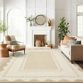 thumbnail image 2 of Gaderth 9x12 Washable Area Rug For Living Room, Scalloped Border Non Slip Rug, Stain Resistant Low Pile Soft Indoor Carpet For Bedroom Nursery Dining Room Entryway Home Office, 2 of 10