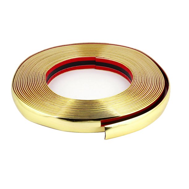 15m x 25mm Gold Tone Auto Car Moulding Trim Strip Decoration