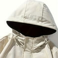 thumbnail image 5 of Jalioing Windbreaker Hoodies for Men Hooded Zipper Jacket Windproof Long Sleeved Going out Outwear (XX-Large, Beige), 5 of 7