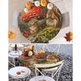 thumbnail image 6 of Round Fitted Tablecloths Fall Squirrel Mushroom Plant Waterproof Table Cover for Kitchen Dining Party Decor Nature Forest Landscape,36"-44", 6 of 6