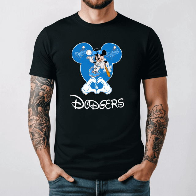 T-shirt Disney Mickey Mouse Loves Los Angeles Dodgers 2024