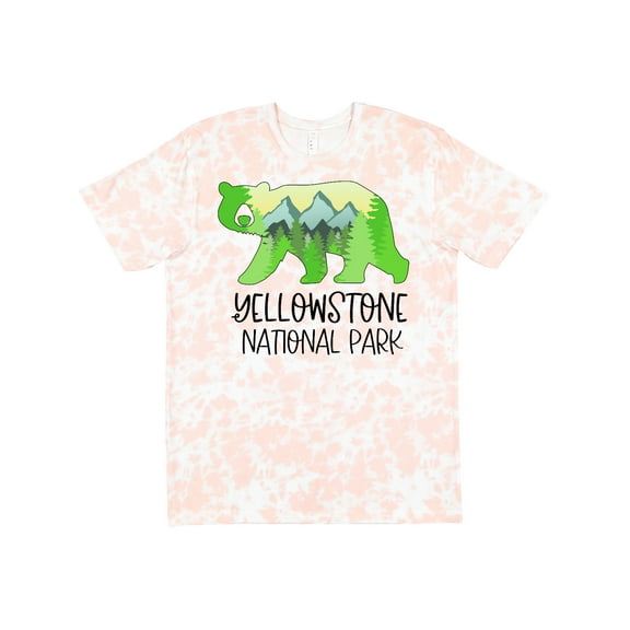 Inktastic Yellowstone National Park- Mountains and Bear Shape T-Shirt