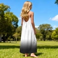 thumbnail image 4 of ITSAME Slip Dress for Girls, Backless Loose Fit Gradient Print Party Fashion Casual Dress for Summer Black 9T, 4 of 9