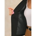 thumbnail image 5 of INSPIRE CHIC Women's Blazers Stand Collar Single Breasted Work Suit Jacket XL Black, 5 of 6