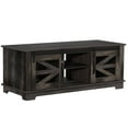 thumbnail image 4 of Anvazise Coffee Table, Barn Style Coffee Table with Storage, Center Table with Mesh Barn Door and Adjustable Shelf, Living Room Table, Dark Brown, 4 of 13