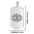 thumbnail image 2 of Stainless Steel Nazar Evil Eye Good Luck Charm Dog Tag Keychain Circle Ring, 2 of 2