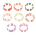 thumbnail image 3 of 8pcs Fruit Pattern Resin Rings Creative Rings Ladies Girls Lemon Strawberry Ring, 3 of 6