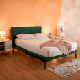 thumbnail image 4 of Cama Matrimonial con Cabecera Danita Tapizada Color Verde, 4 of 4