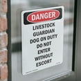 thumbnail image 4 of Livestock Guardian Dog On Duty OSHA Danger Vinyl Decal Label 5 Inch x 3.5 Inch - 5 Pack, 4 of 6