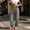 Gray women harem pants a1, variant on Women Harem Casual Elastic Waist Flowy Lounge Long Pants Summer Loose Beach Vacation Boho Cropped Trousers Fashionable Travel Clothes, White M
