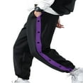 thumbnail image 4 of Men‘s Tear Away Pants  Basketball Pants Split Snap Button Sweatpants, 4 of 9