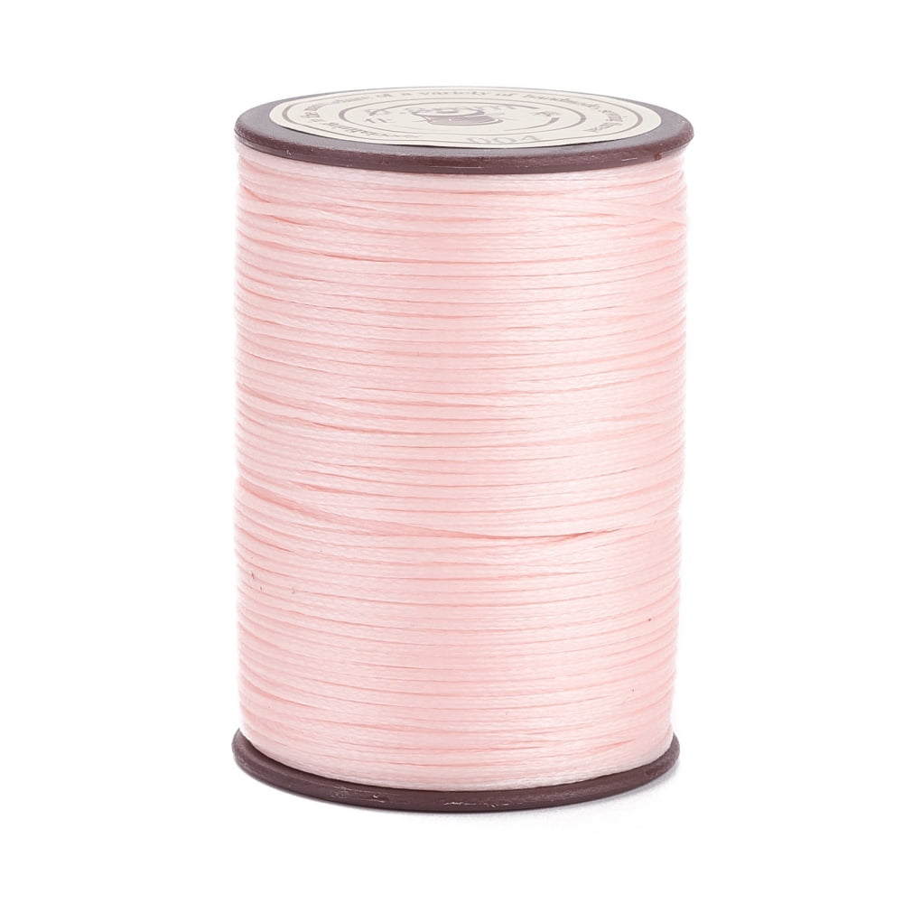 Flat Waxed Polyester Thread String Micro Macrame Cord for Leather Sewing Stitching Mixed Color 0.8~0.9x0.3mm about 109.36 Yards(100m)/Roll