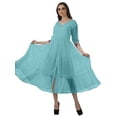 thumbnail image 2 of Moomaya Robe à Étages Boutonnée Robes Femmes Unie Grande Taille Robe, 2 of 6